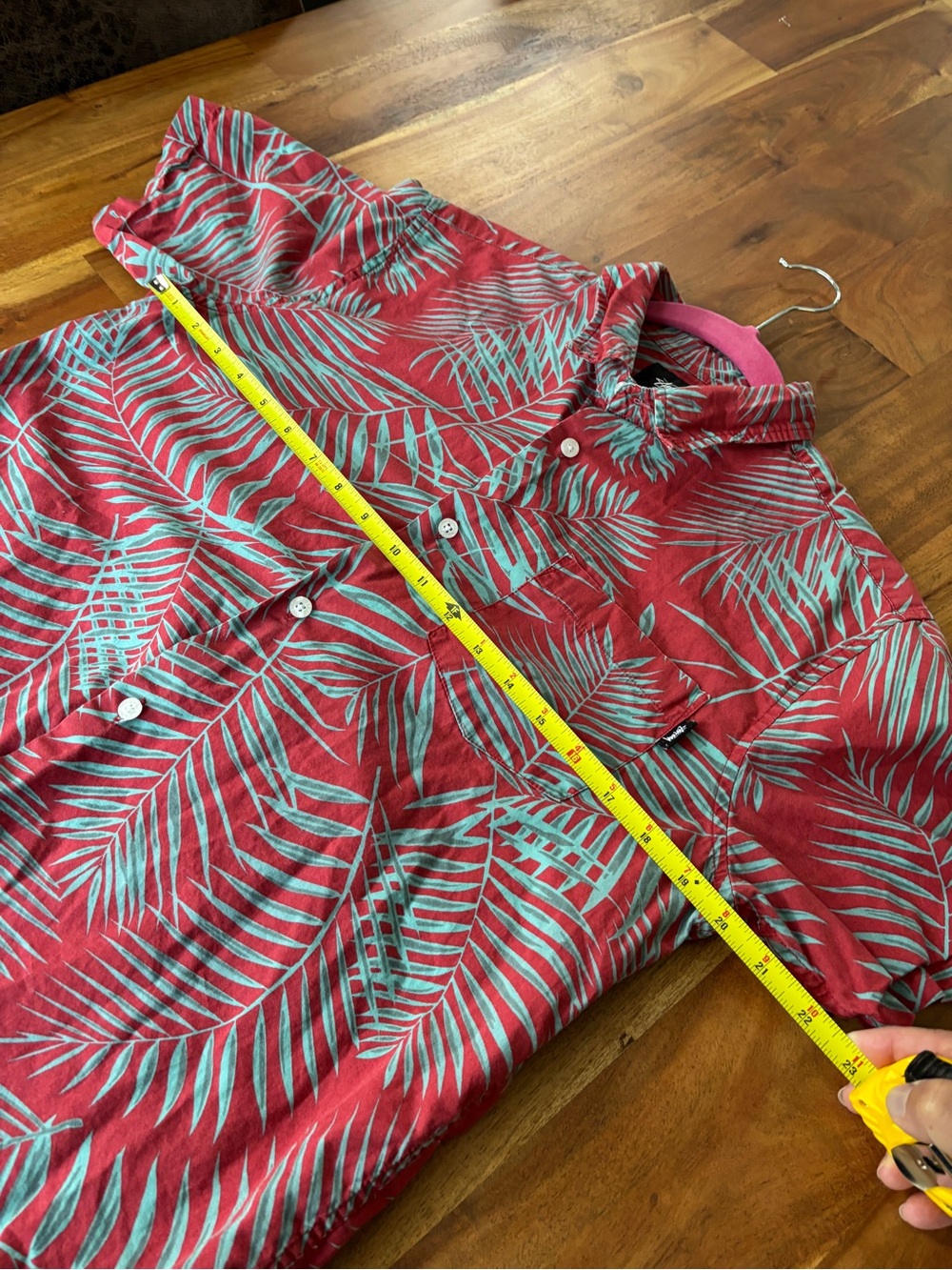 Stussy Palm Leaf Hawaiian Button Shirt - Size Small - Picture 6 of 7